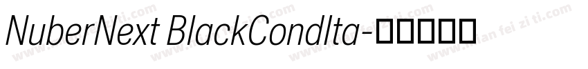 NuberNext BlackCondIta字体转换